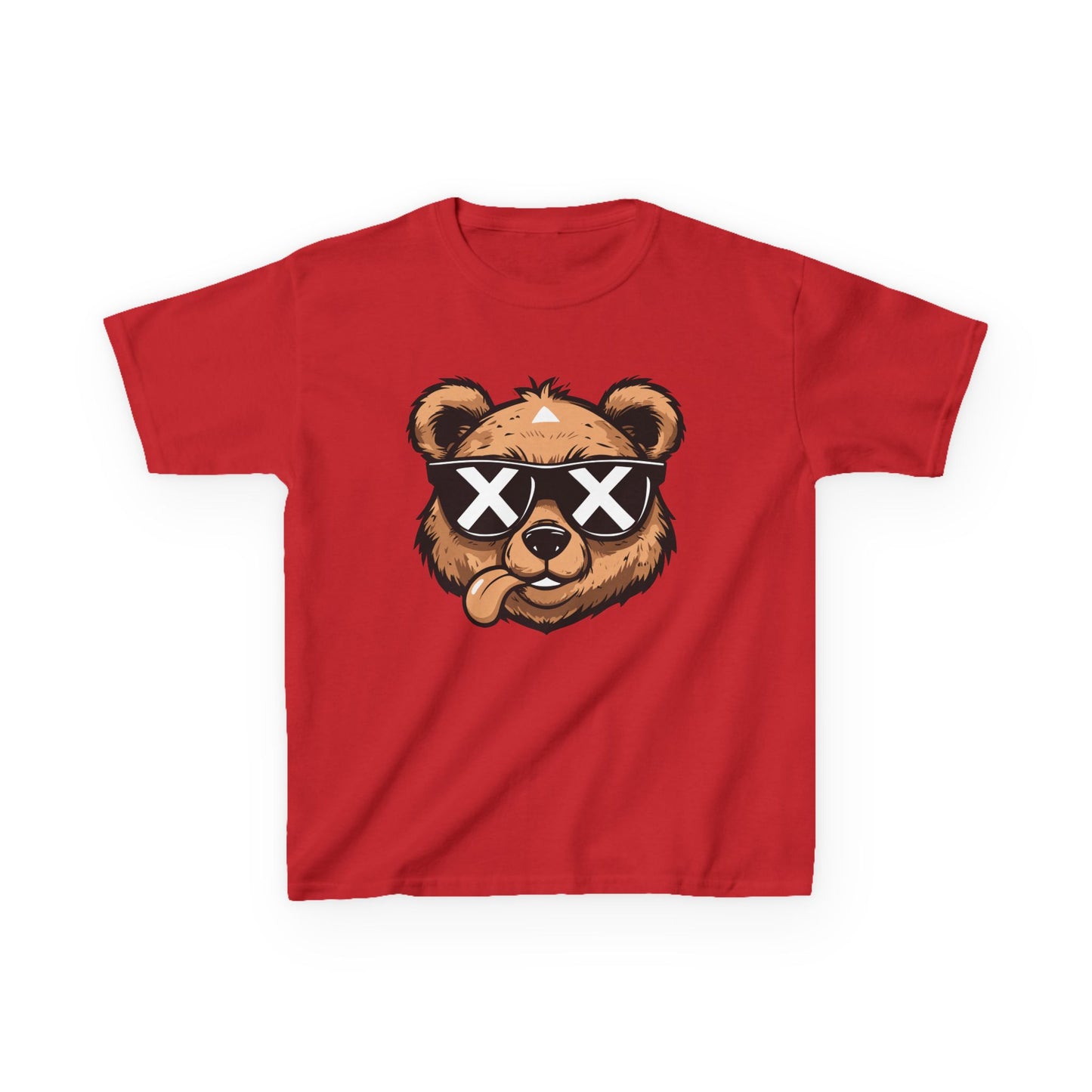 Cool Bear Graphic Kids Tee - Trendy Heavy Cotton Shirt for Fun Adventures