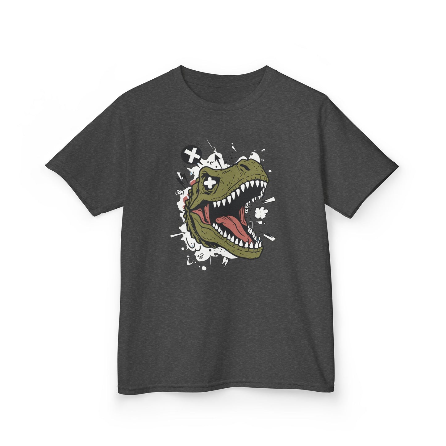 Dino Graphic Kids Heavy Cotton Tee - Fun & Playful Dinosaur Design for Young Adventurers