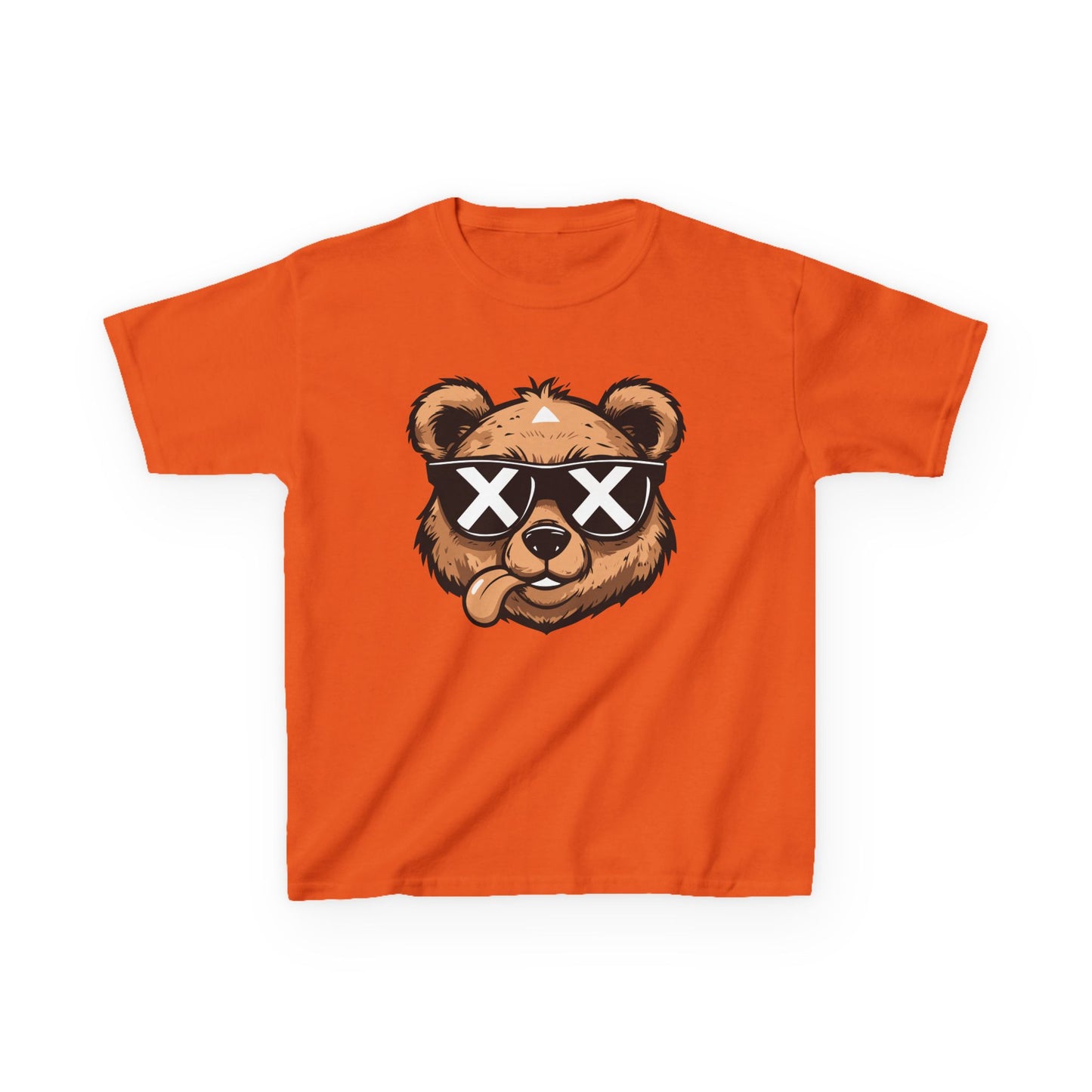 Cool Bear Graphic Kids Tee - Trendy Heavy Cotton Shirt for Fun Adventures