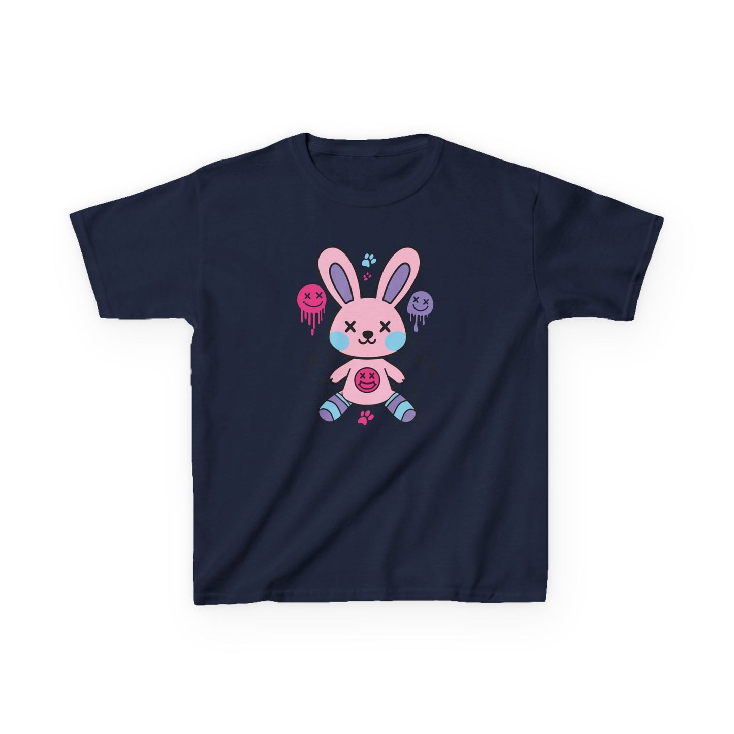 Cute Bunny Kids Heavy Cotton Tee - Fun & Playful Design for Spring Celebrations