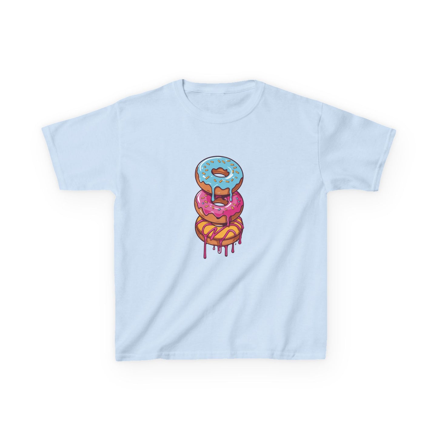 Cute Donut Stack Kids Heavy Cotton™ Tee - Fun & Colorful T-Shirt for Young Food Lovers