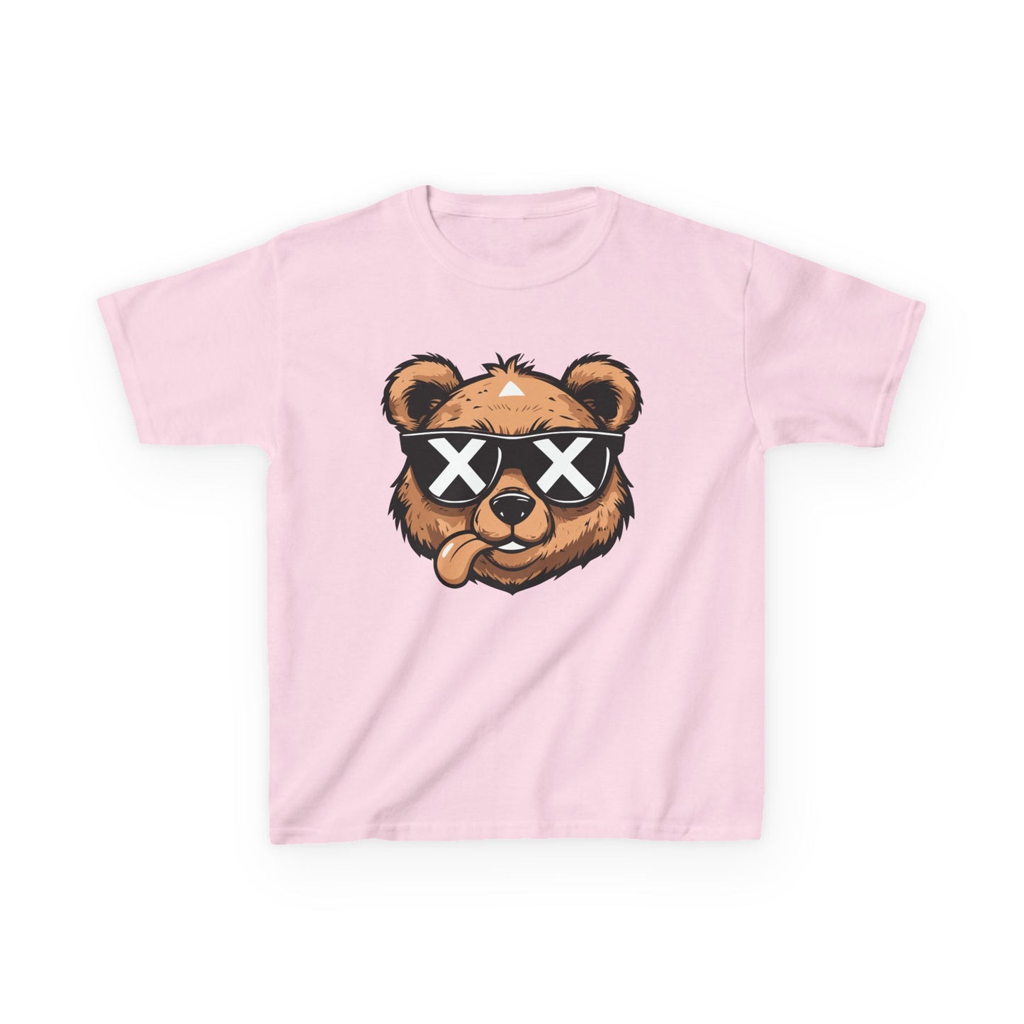 Cool Bear Graphic Kids Tee - Trendy Heavy Cotton Shirt for Fun Adventures