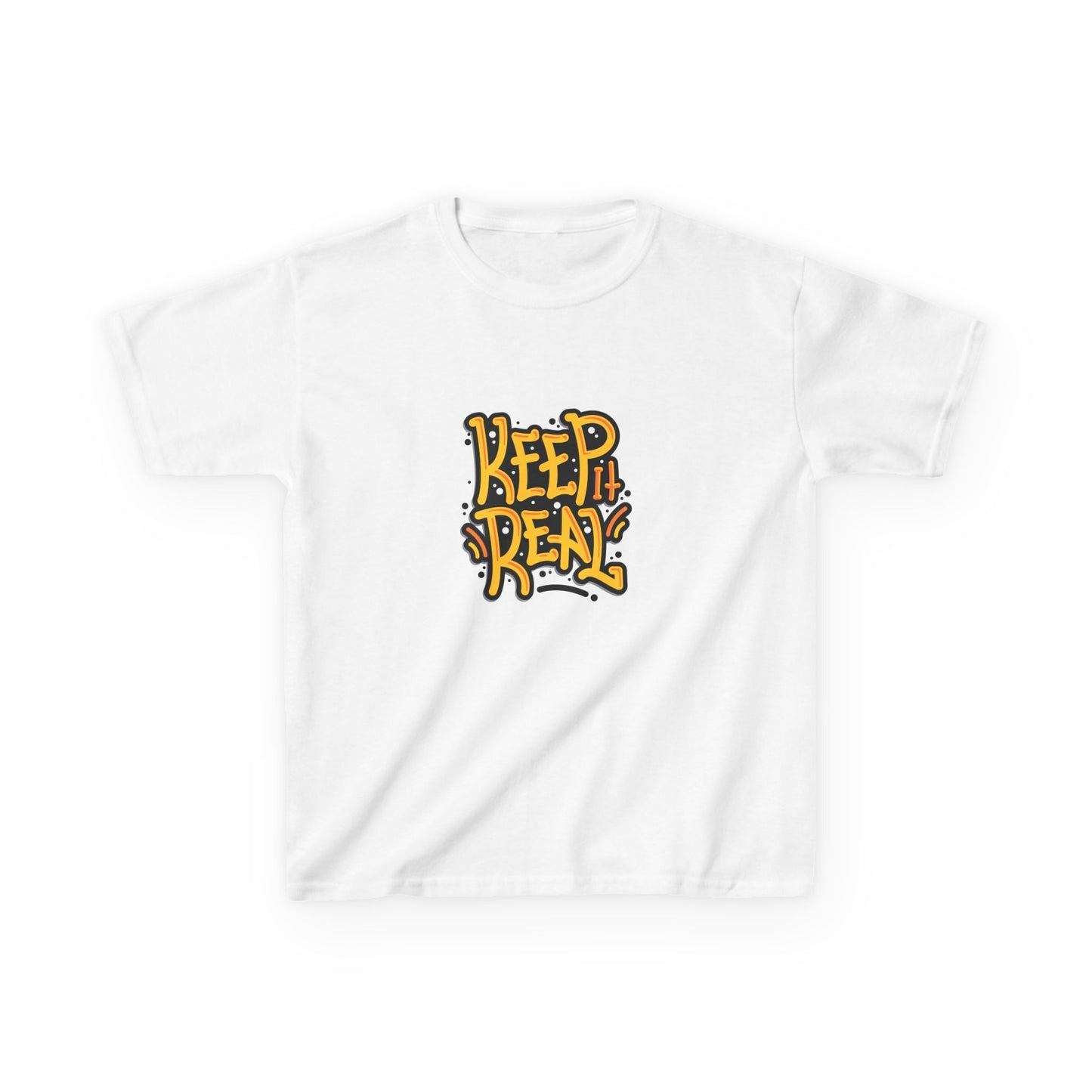 Keep It Real Kids Heavy Cotton Tee - Fun Youth T-Shirt for Everyday Wear