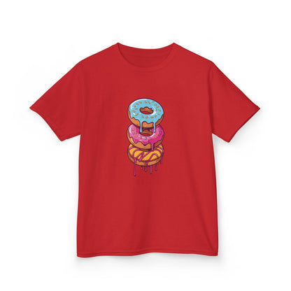 Cute Donut Stack Kids Heavy Cotton™ Tee - Fun & Colorful T-Shirt for Young Food Lovers