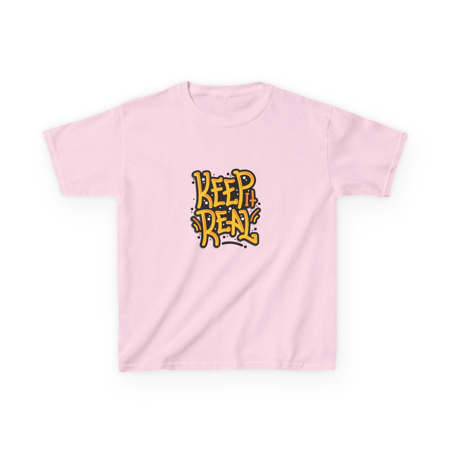 Keep It Real Kids Heavy Cotton Tee - Fun Youth T-Shirt for Everyday Wear