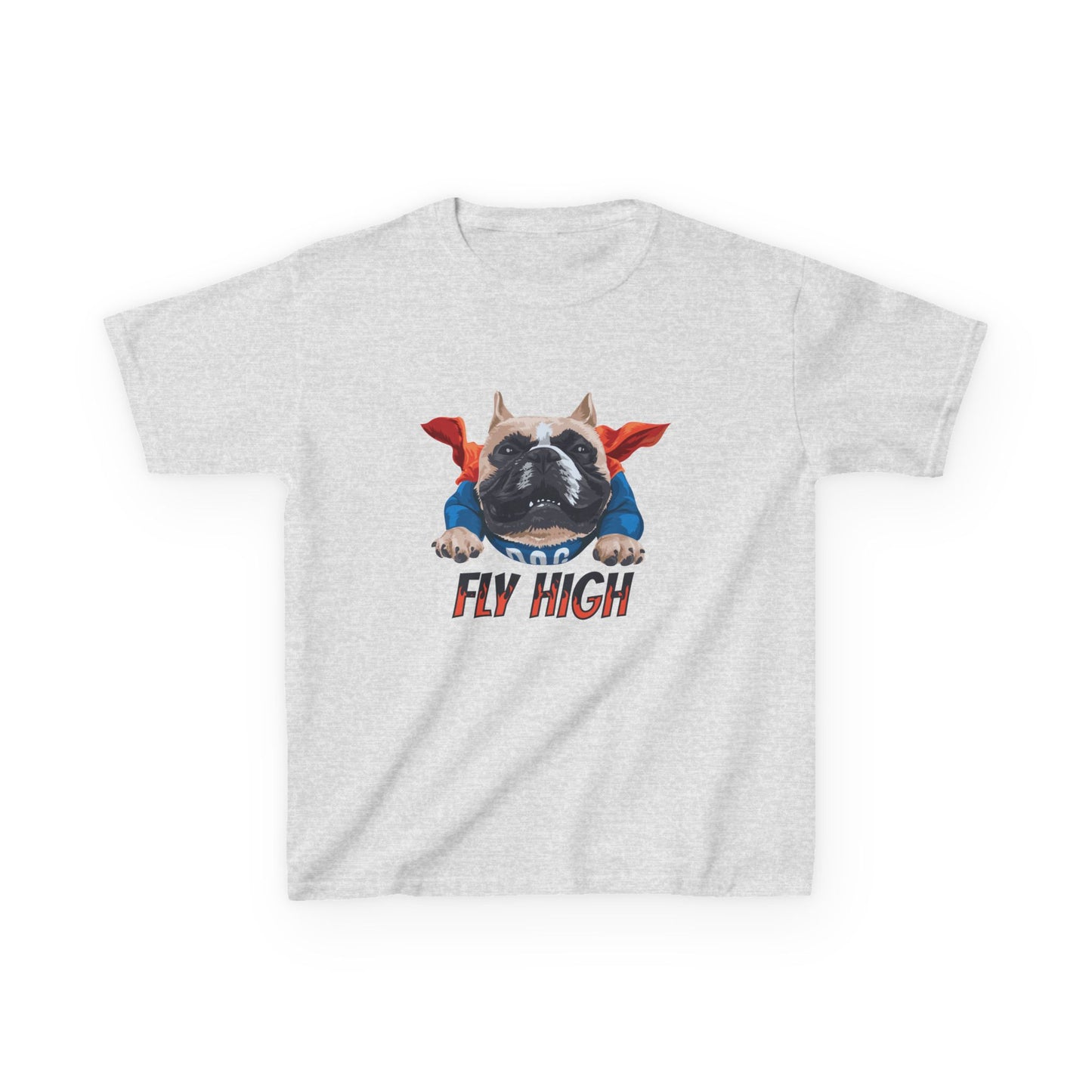 Super Dog Kids Heavy Cotton Tee - 'Fly High' Graphic T-Shirt