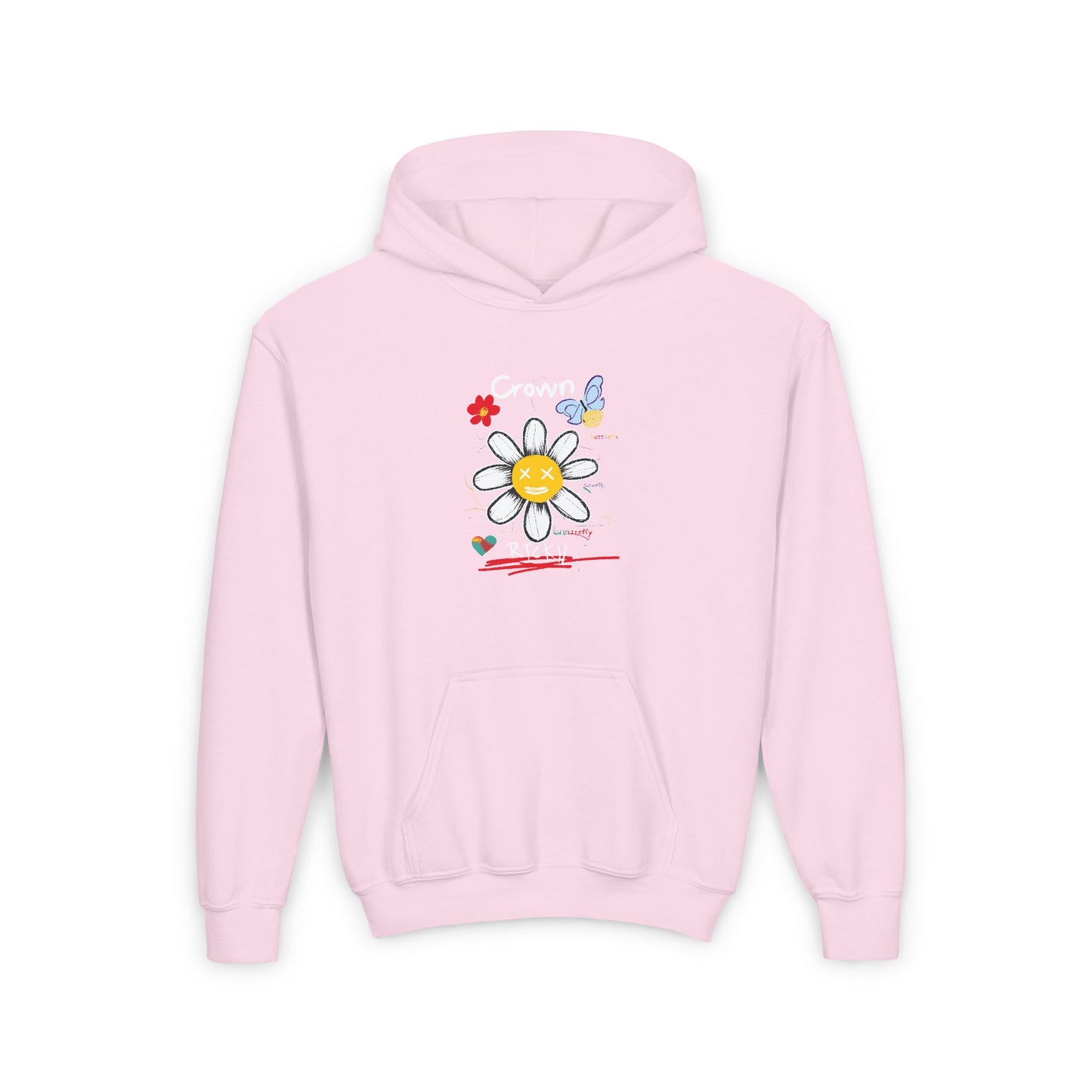 Youth Floral Butterfly Hoodie - Cute & Cozy Design for Spring Celebrations