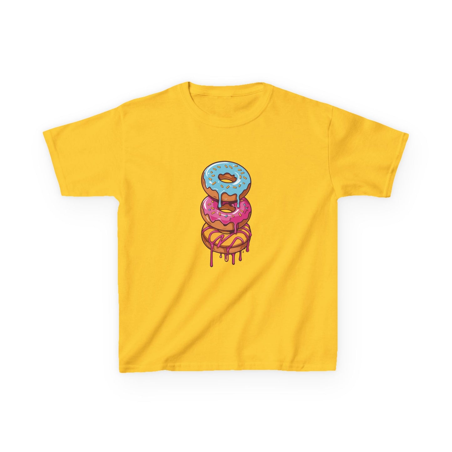 Cute Donut Stack Kids Heavy Cotton™ Tee - Fun & Colorful T-Shirt for Young Food Lovers