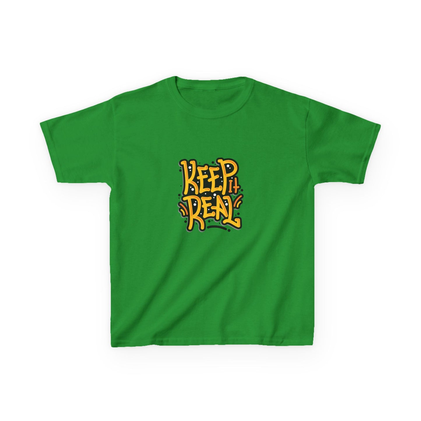 Keep It Real Kids Heavy Cotton Tee - Fun Youth T-Shirt for Everyday Wear