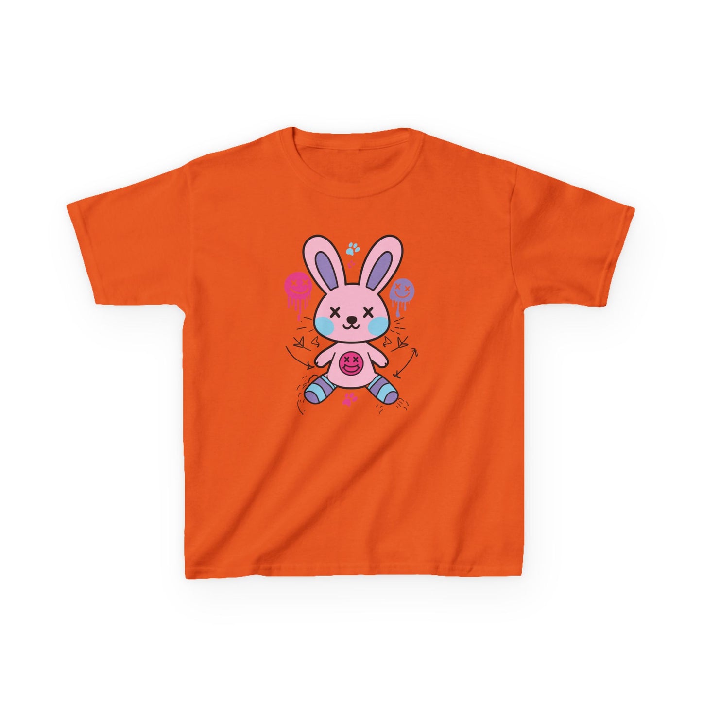 Cute Bunny Kids Heavy Cotton Tee - Fun & Playful Design for Spring Celebrations