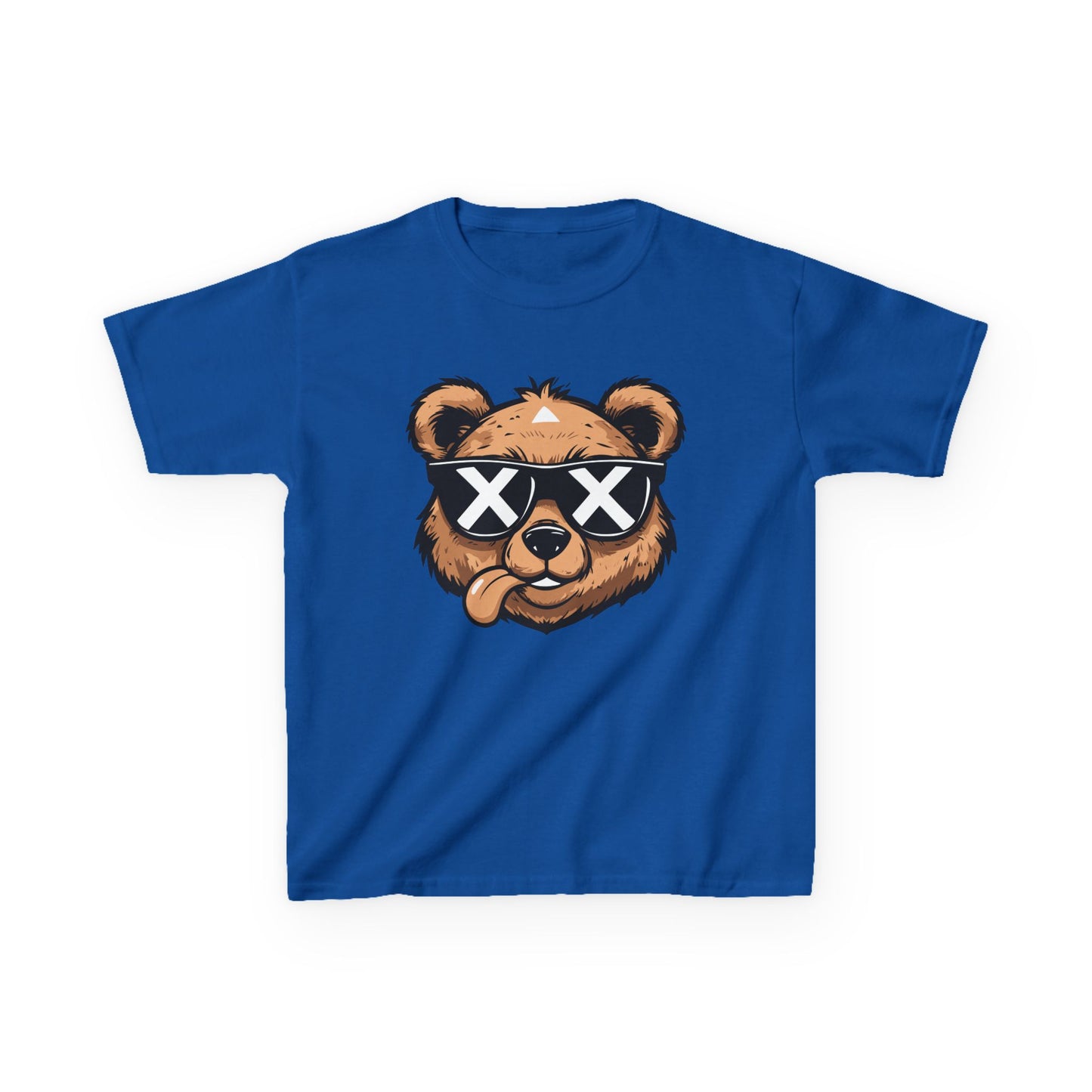 Cool Bear Graphic Kids Tee - Trendy Heavy Cotton Shirt for Fun Adventures