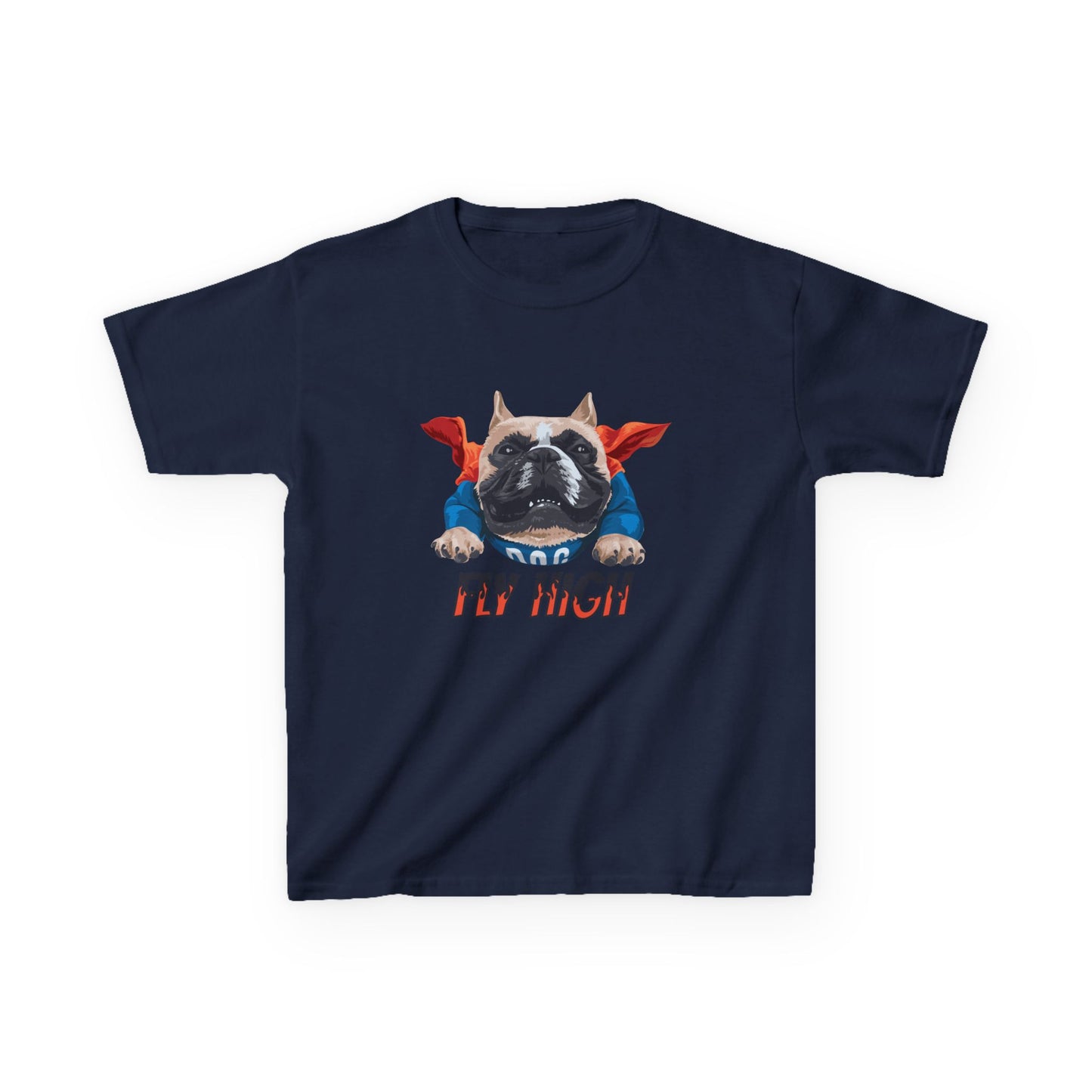 Super Dog Kids Heavy Cotton Tee - 'Fly High' Graphic T-Shirt