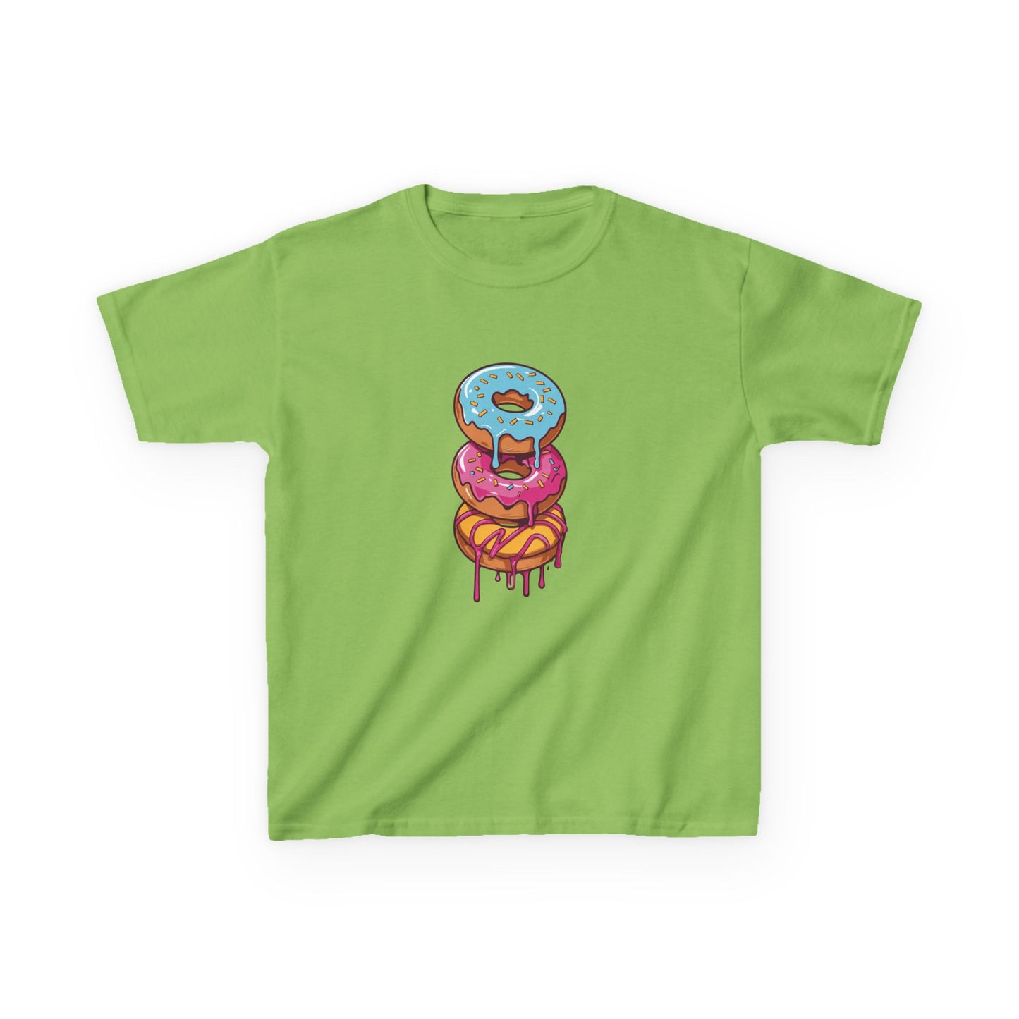 Cute Donut Stack Kids Heavy Cotton™ Tee - Fun & Colorful T-Shirt for Young Food Lovers