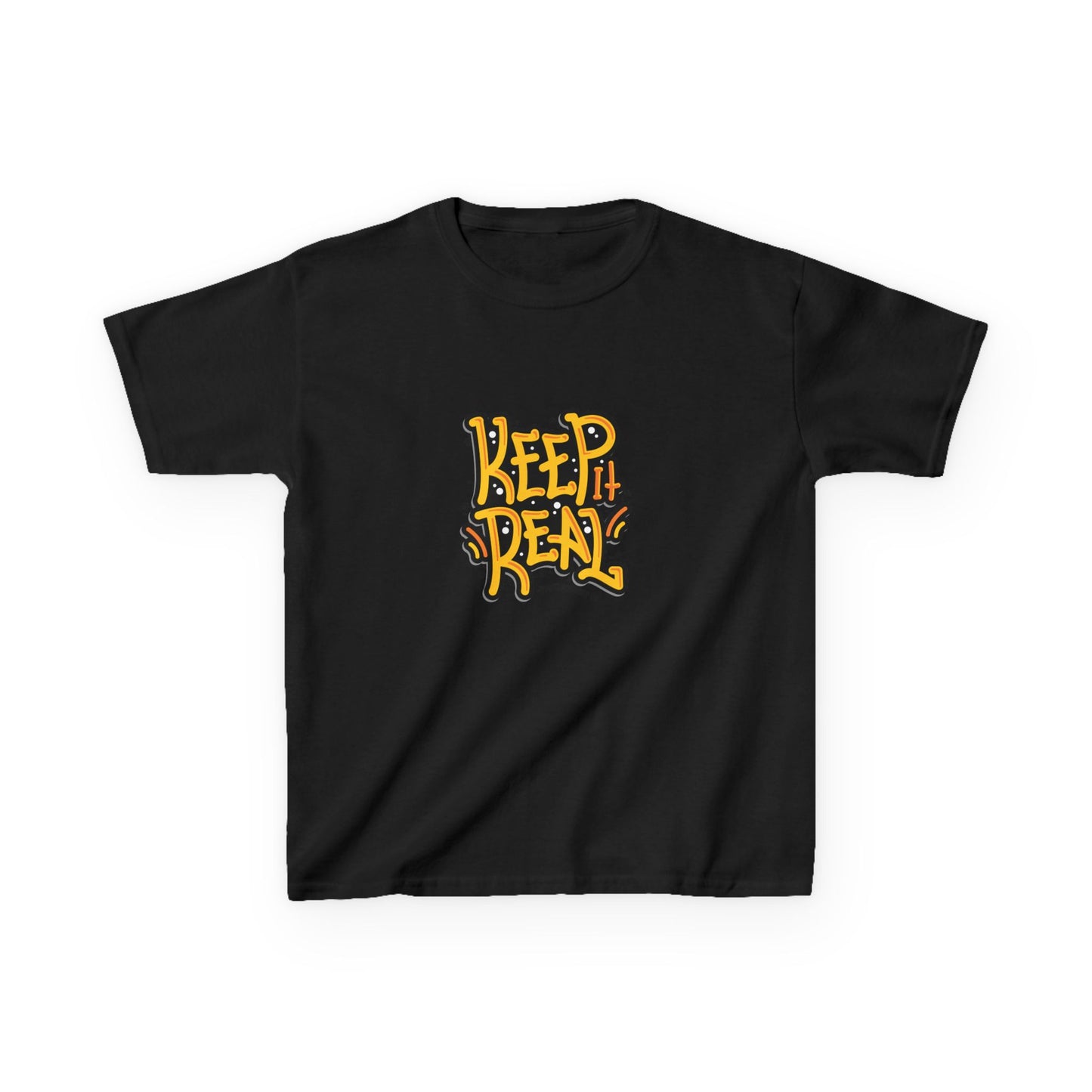 Keep It Real Kids Heavy Cotton Tee - Fun Youth T-Shirt for Everyday Wear