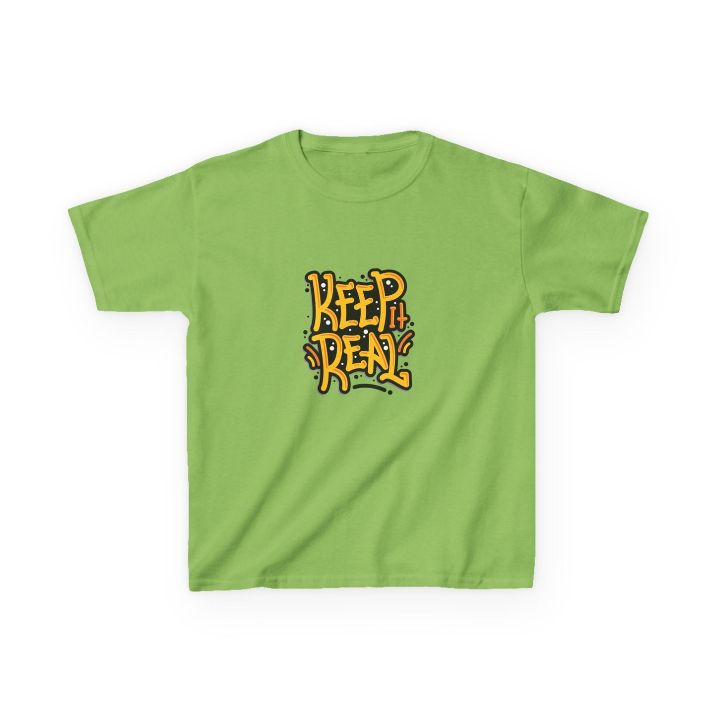 Keep It Real Kids Heavy Cotton Tee - Fun Youth T-Shirt for Everyday Wear