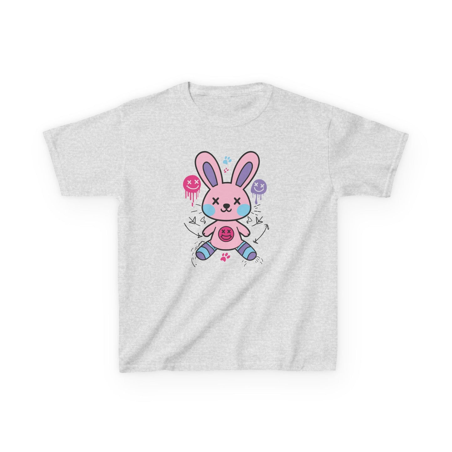 Cute Bunny Kids Heavy Cotton Tee - Fun & Playful Design for Spring Celebrations