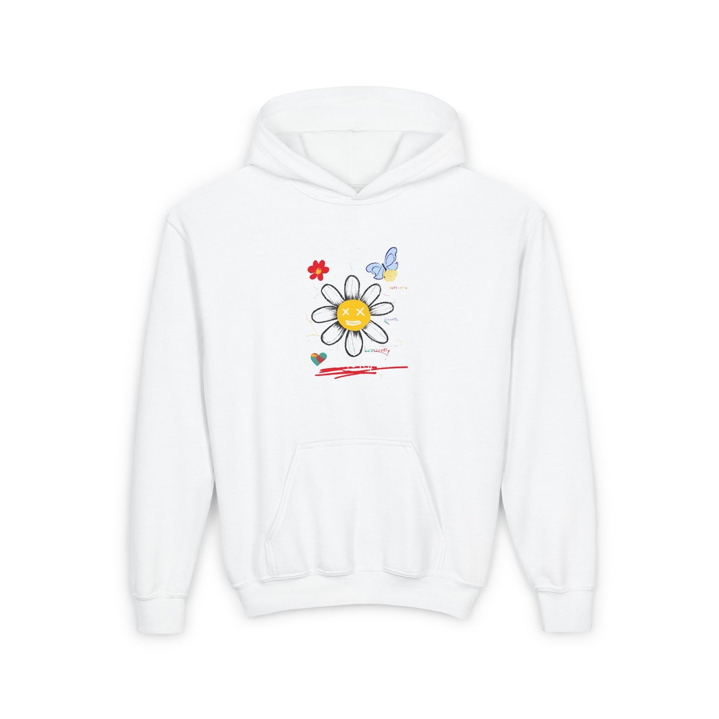 Youth Floral Butterfly Hoodie - Cute & Cozy Design for Spring Celebrations