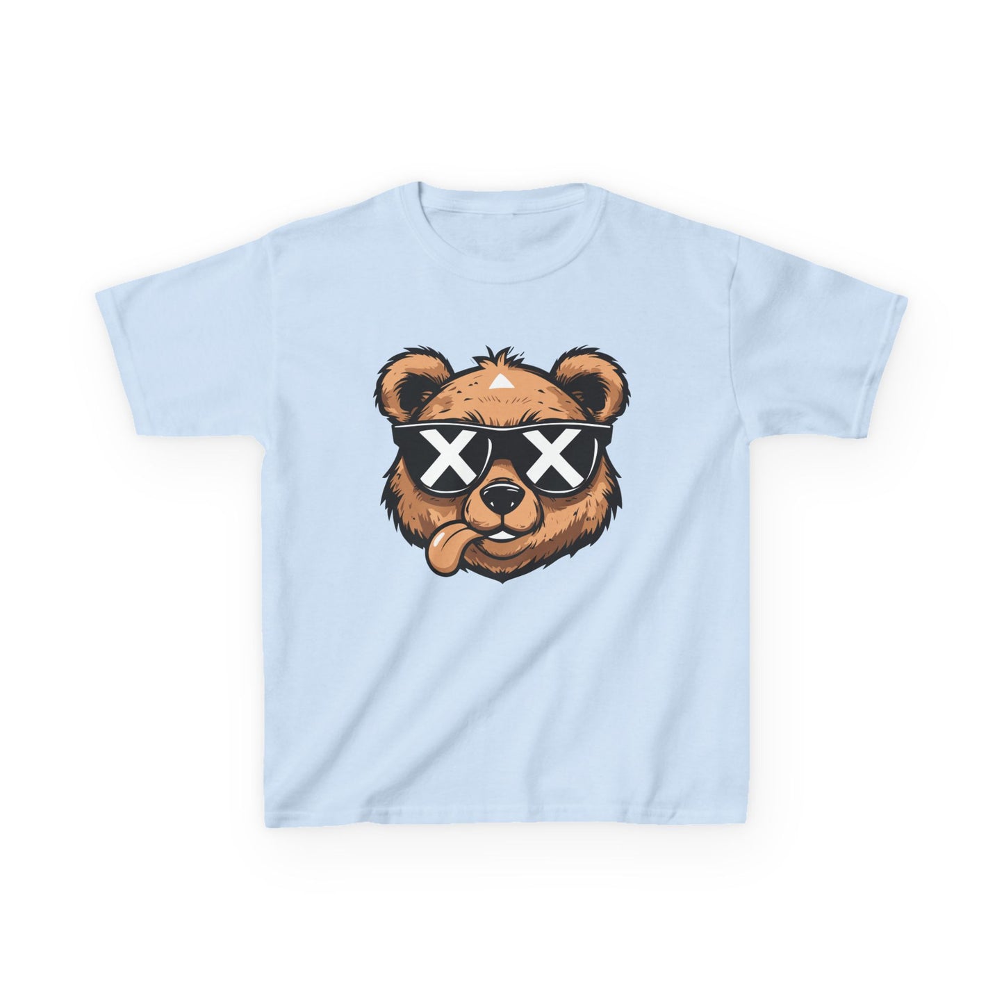 Cool Bear Graphic Kids Tee - Trendy Heavy Cotton Shirt for Fun Adventures