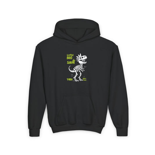 Kids Dinosaur Hoodie - 'Little Bro-saur' Graphic Sweatshirt