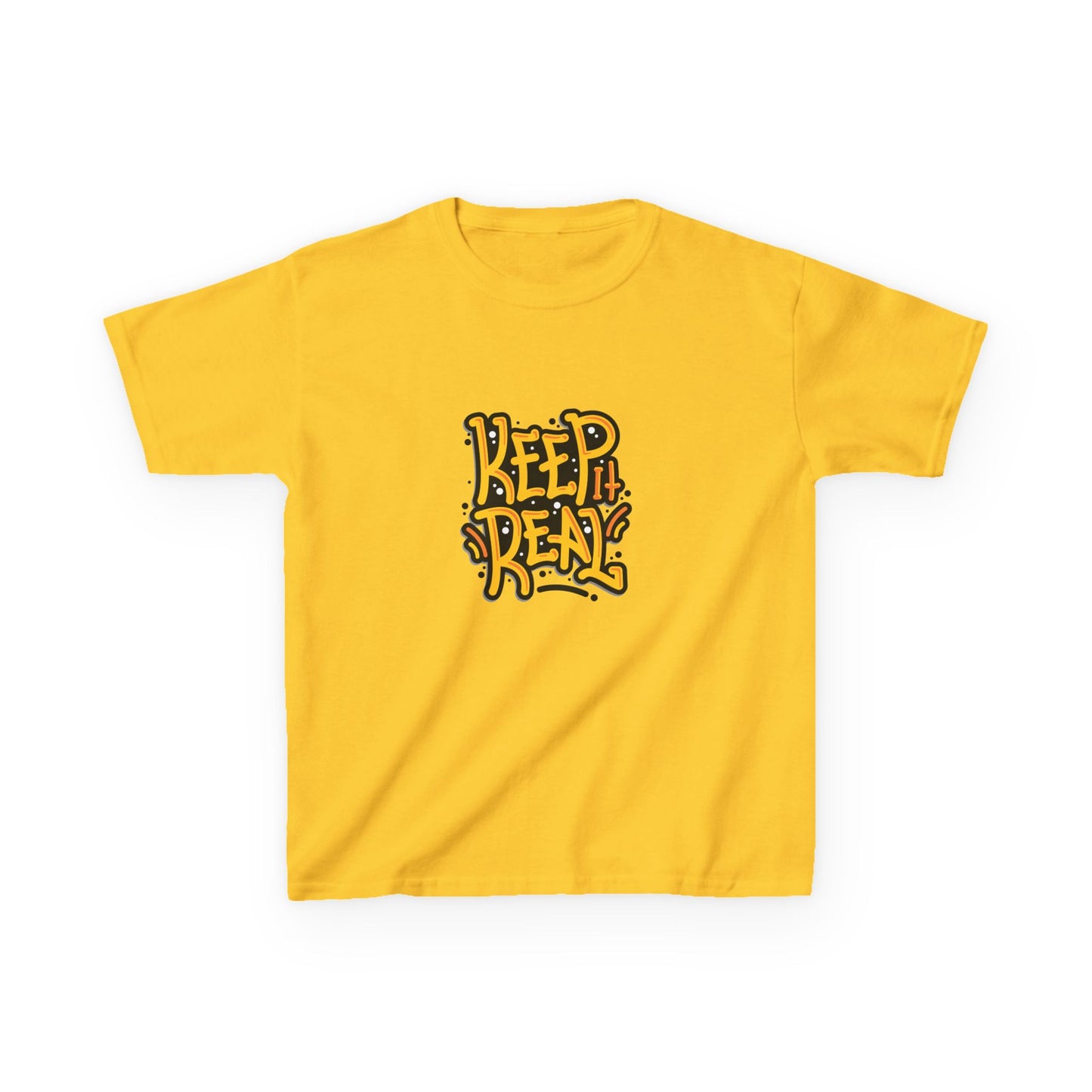 Keep It Real Kids Heavy Cotton Tee - Fun Youth T-Shirt for Everyday Wear