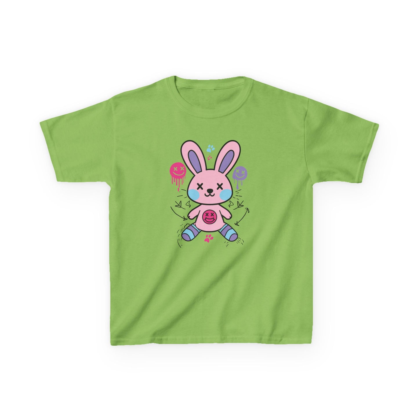 Cute Bunny Kids Heavy Cotton Tee - Fun & Playful Design for Spring Celebrations