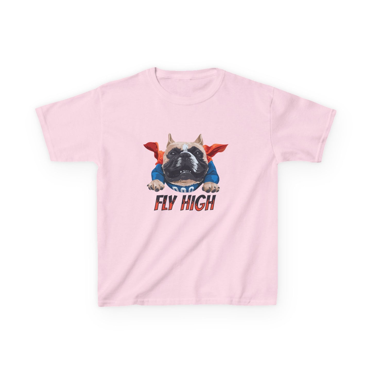 Super Dog Kids Heavy Cotton Tee - 'Fly High' Graphic T-Shirt