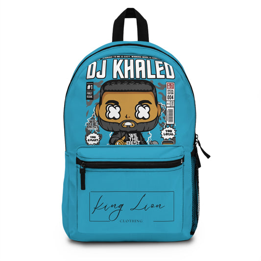 DJ Khaled Cartoon Backpack - Trendy King Lion Design for Music Lovers