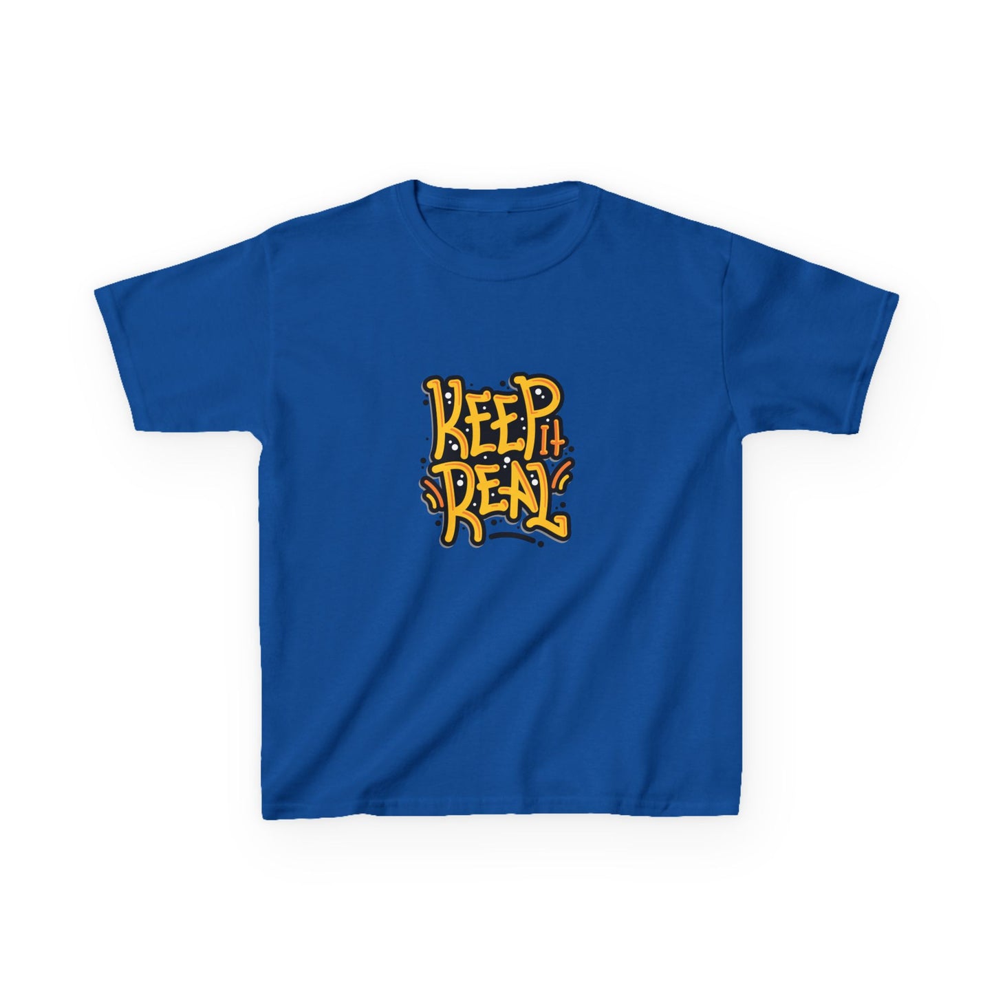 Keep It Real Kids Heavy Cotton Tee - Fun Youth T-Shirt for Everyday Wear