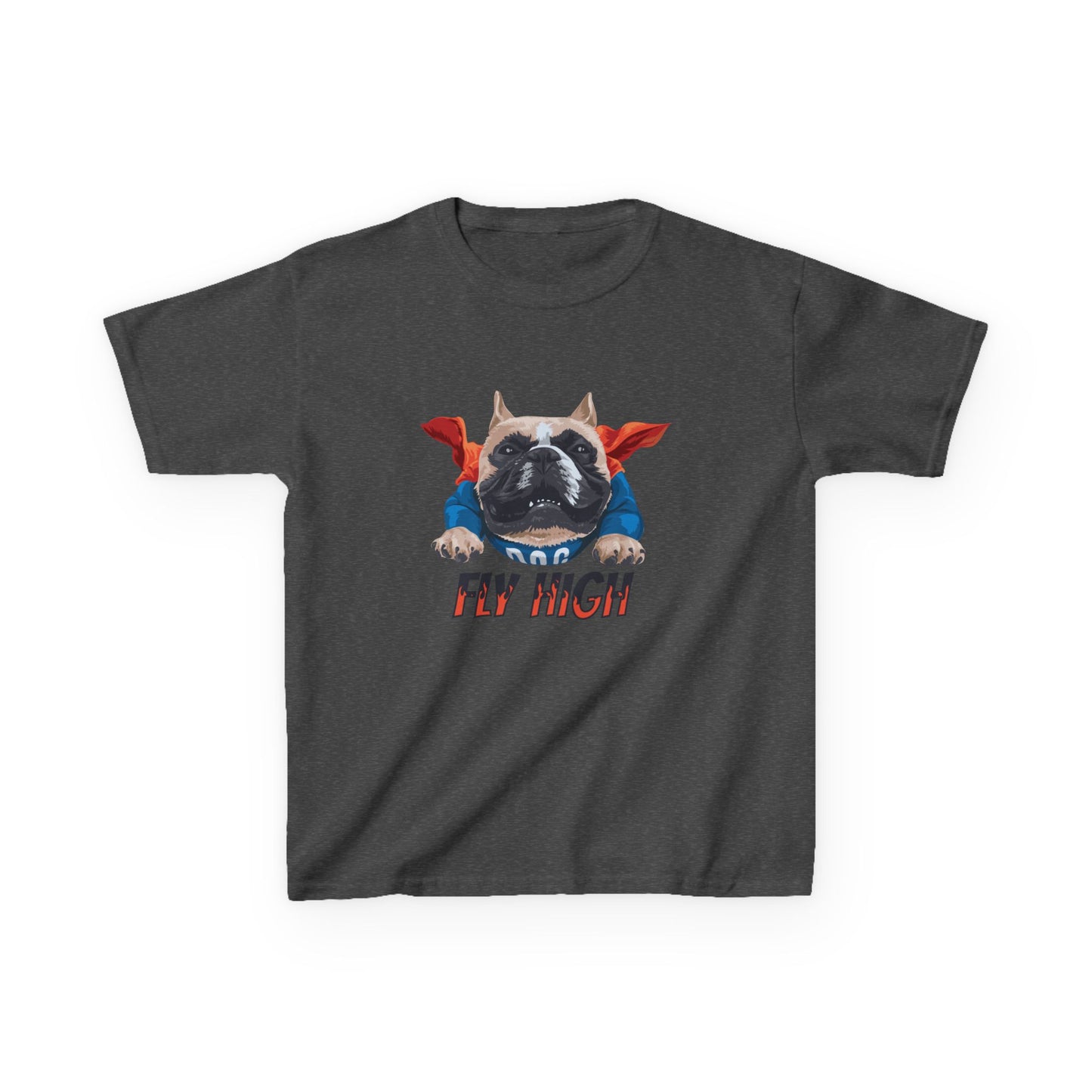 Super Dog Kids Heavy Cotton Tee - 'Fly High' Graphic T-Shirt