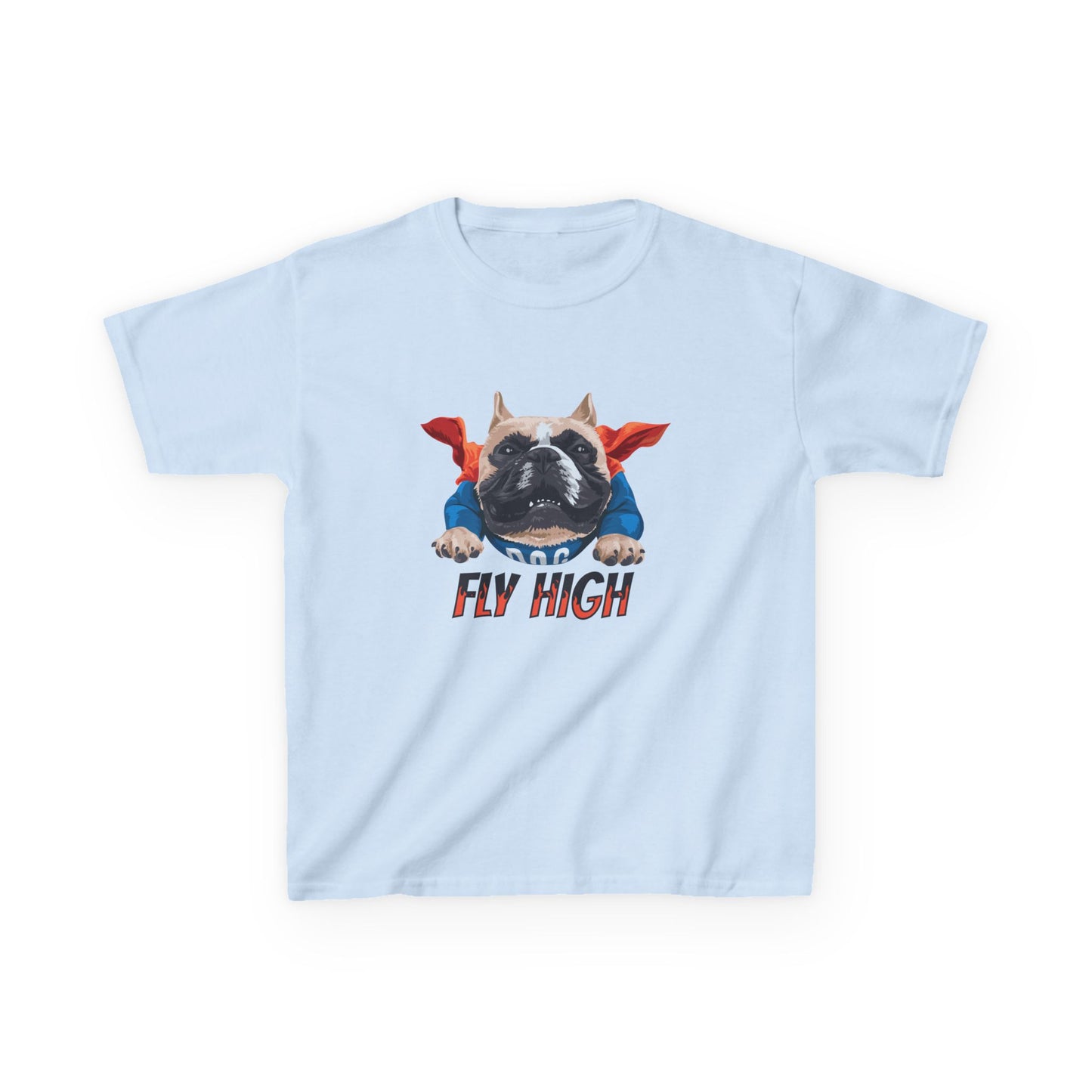 Super Dog Kids Heavy Cotton Tee - 'Fly High' Graphic T-Shirt