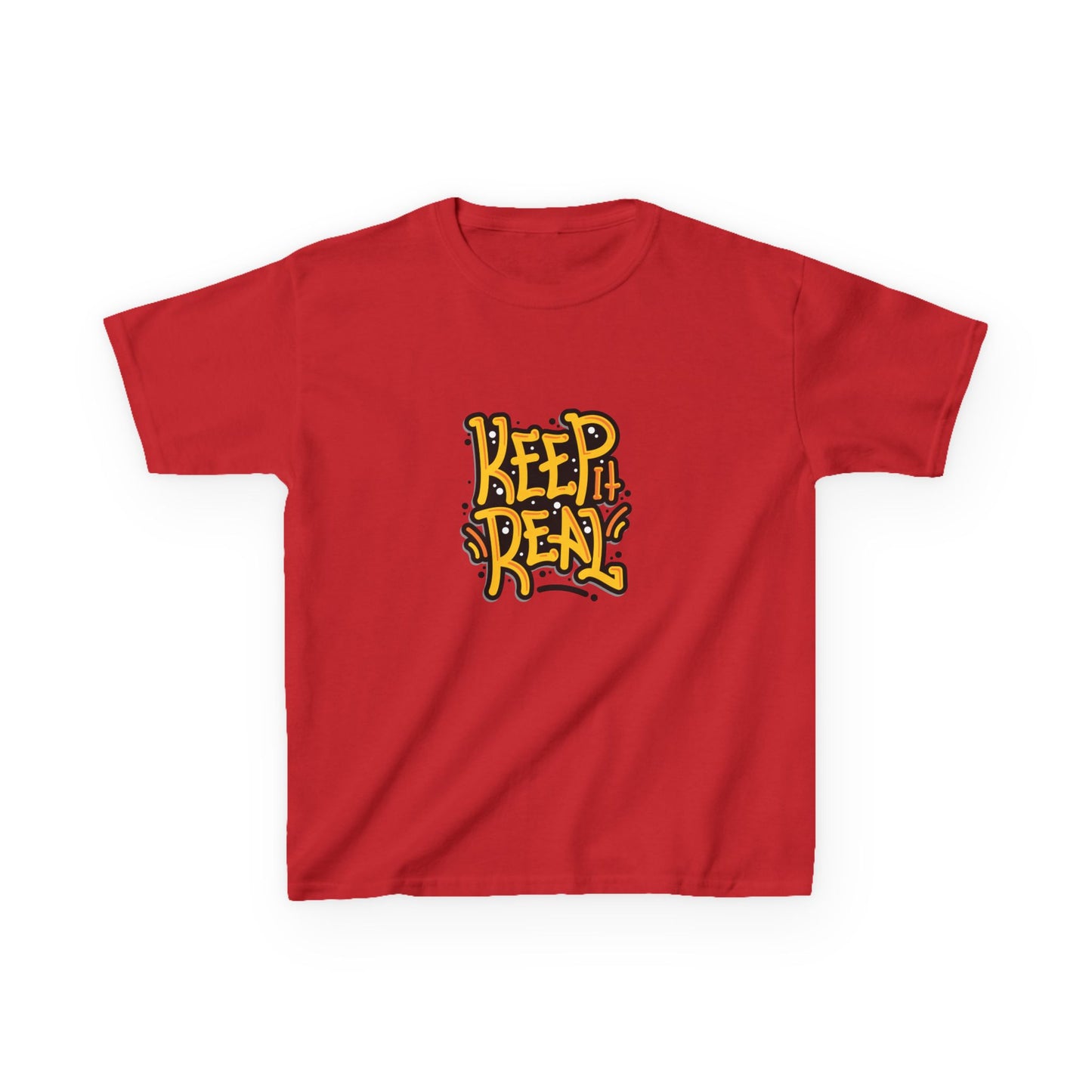 Keep It Real Kids Heavy Cotton Tee - Fun Youth T-Shirt for Everyday Wear