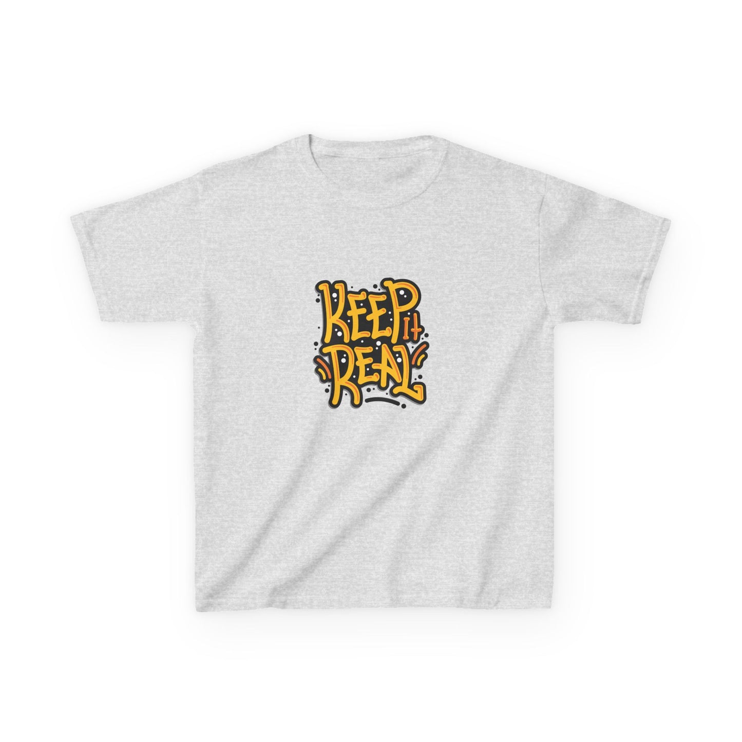 Keep It Real Kids Heavy Cotton Tee - Fun Youth T-Shirt for Everyday Wear