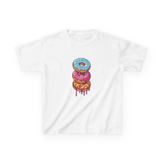 Cute Donut Stack Kids Heavy Cotton™ Tee - Fun & Colorful T-Shirt for Young Food Lovers