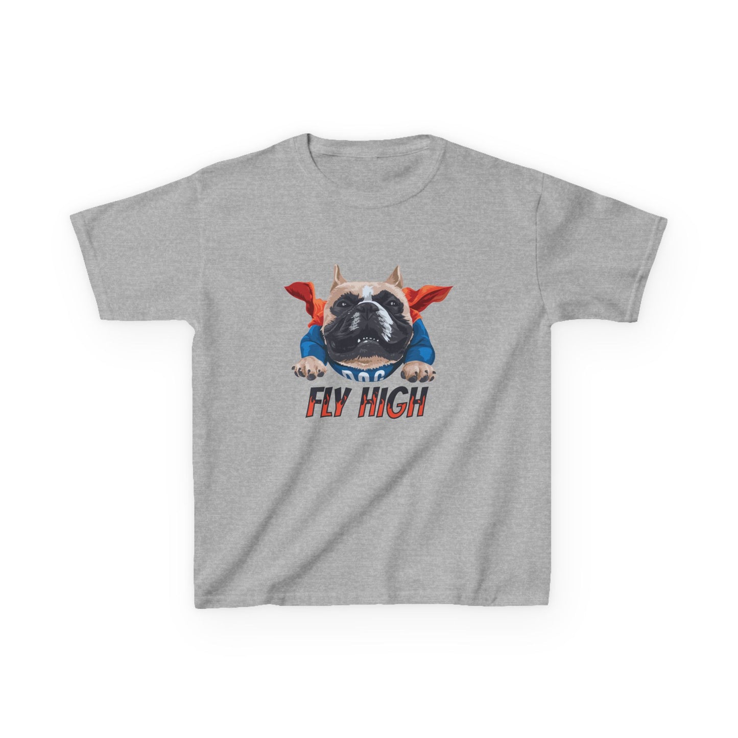 Super Dog Kids Heavy Cotton Tee - 'Fly High' Graphic T-Shirt