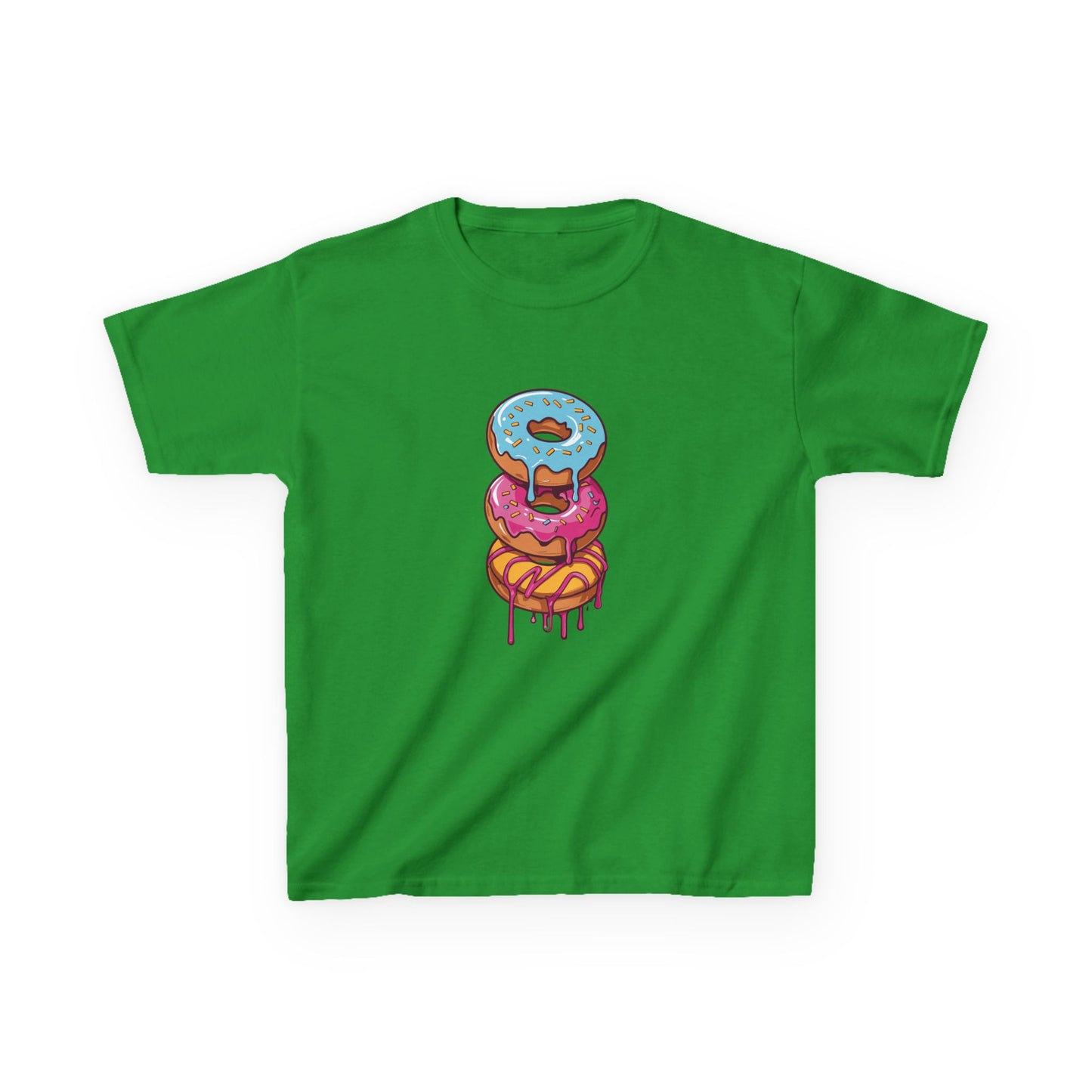 Cute Donut Stack Kids Heavy Cotton™ Tee - Fun & Colorful T-Shirt for Young Food Lovers