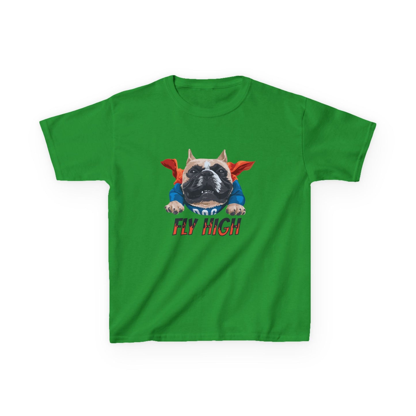 Super Dog Kids Heavy Cotton Tee - 'Fly High' Graphic T-Shirt