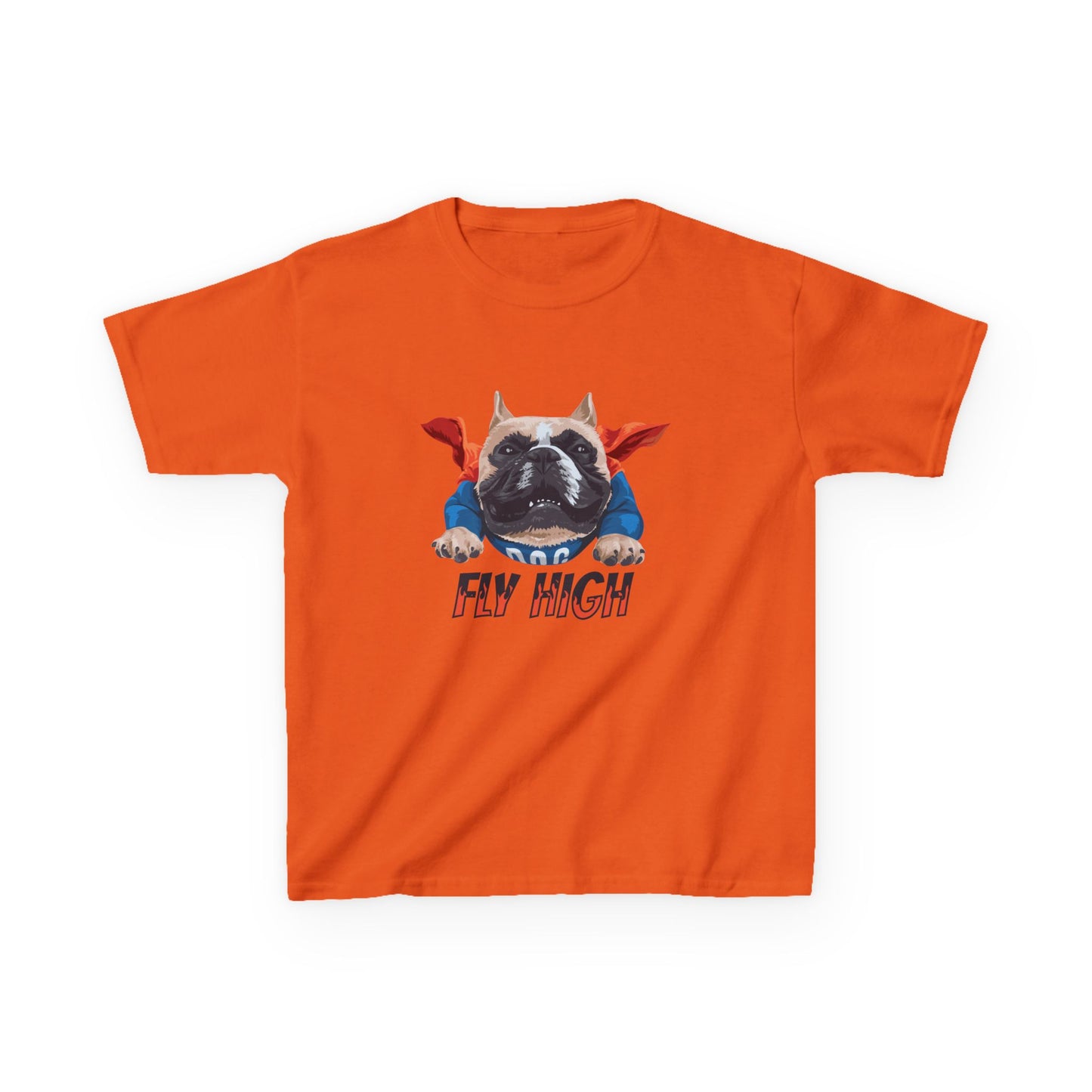 Super Dog Kids Heavy Cotton Tee - 'Fly High' Graphic T-Shirt