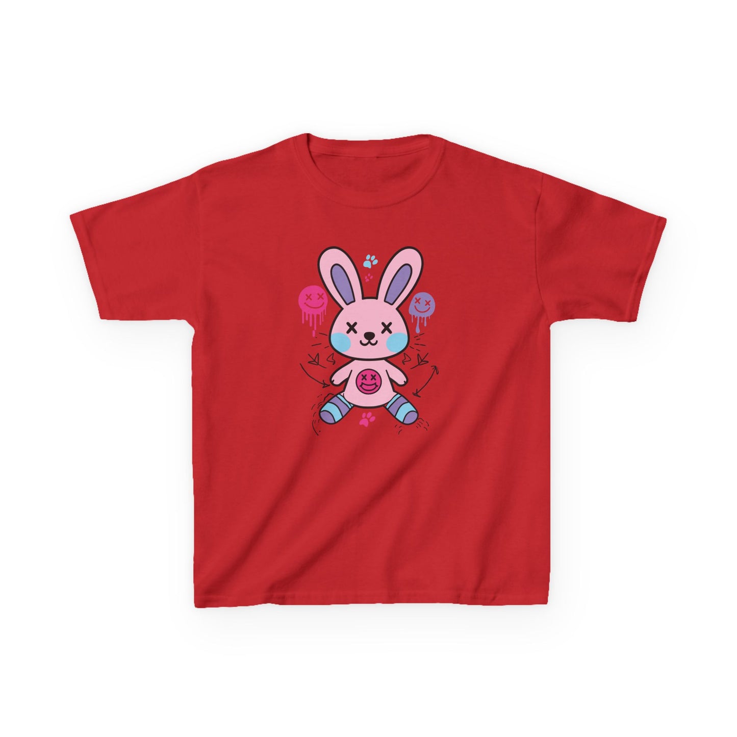 Cute Bunny Kids Heavy Cotton Tee - Fun & Playful Design for Spring Celebrations