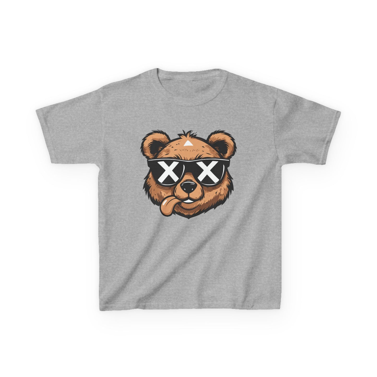 Cool Bear Graphic Kids Tee - Trendy Heavy Cotton Shirt for Fun Adventures