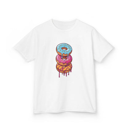 Cute Donut Stack Kids Heavy Cotton™ Tee - Fun & Colorful T-Shirt for Young Food Lovers