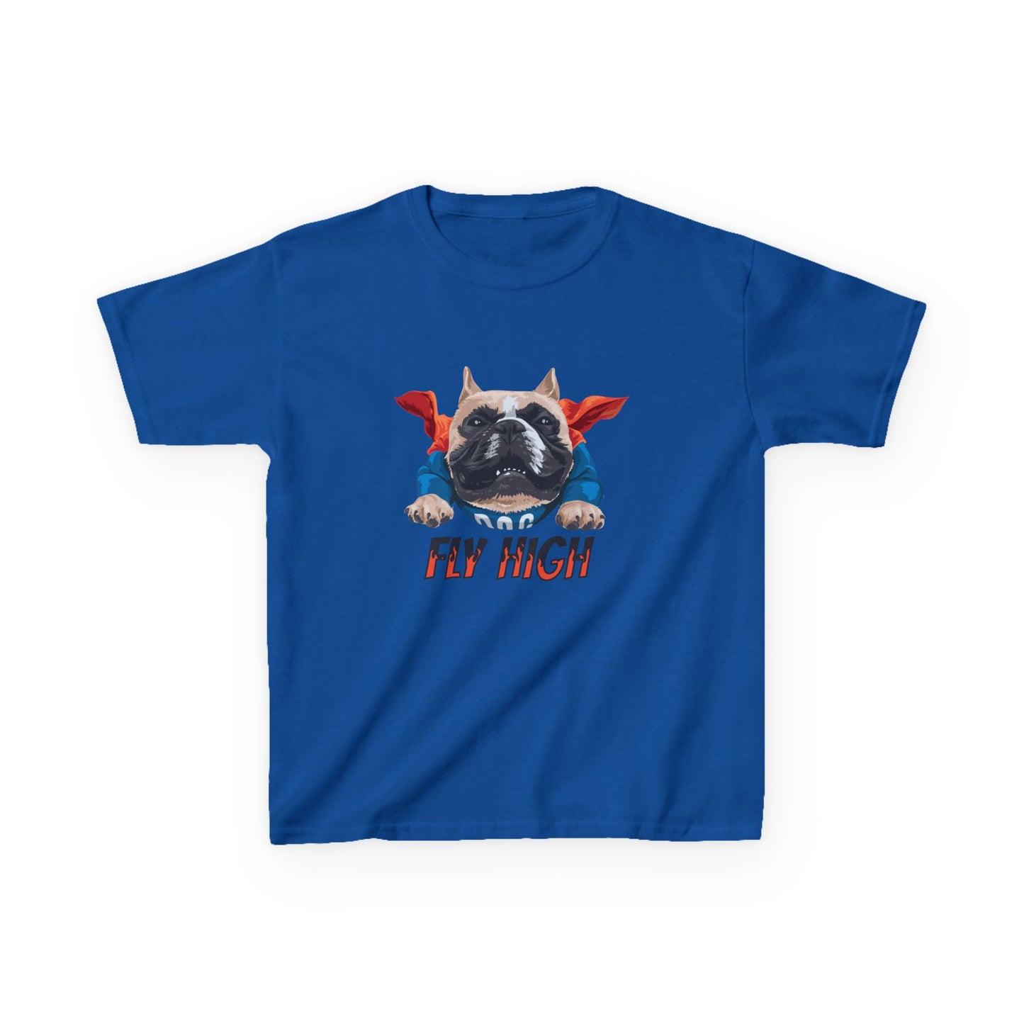 Super Dog Kids Heavy Cotton Tee - 'Fly High' Graphic T-Shirt