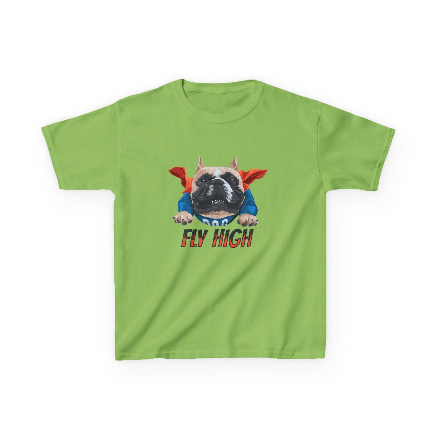 Super Dog Kids Heavy Cotton Tee - 'Fly High' Graphic T-Shirt