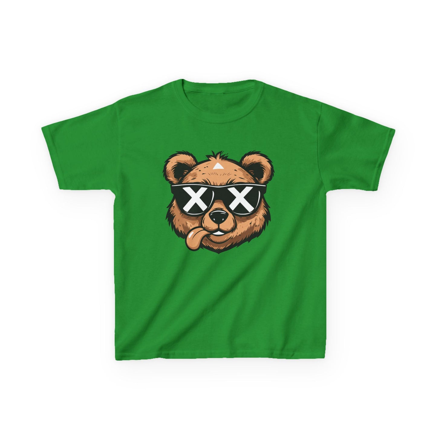 Cool Bear Graphic Kids Tee - Trendy Heavy Cotton Shirt for Fun Adventures