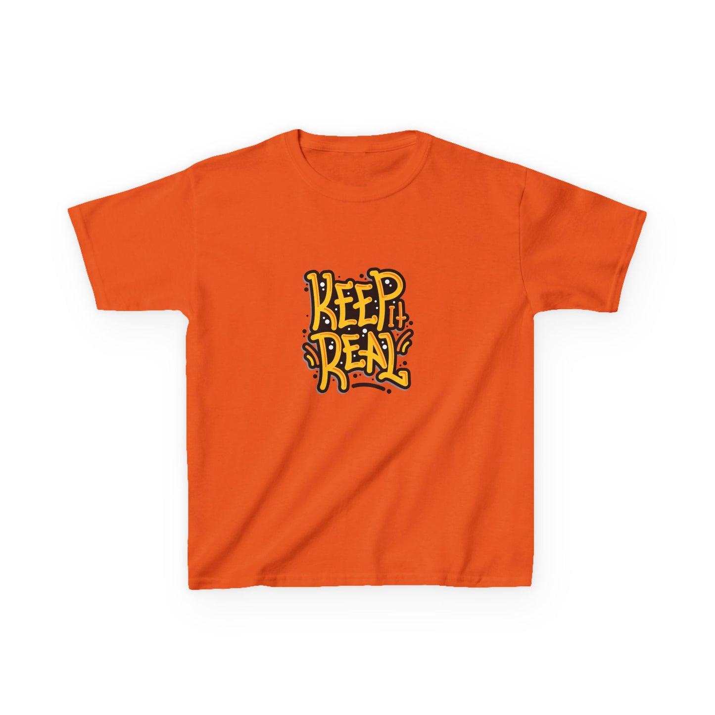 Keep It Real Kids Heavy Cotton Tee - Fun Youth T-Shirt for Everyday Wear